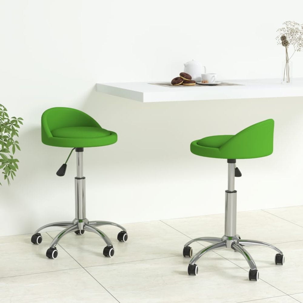 Petromila vidaXL Otočné jedálenské stoličky 2 ks zelené umelá koža