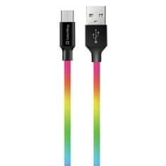 ColorWay Kábel USB MicroUSB 2.4A 1m - multicolor