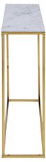 Design Scandinavia Konzolový stolík Alisma, 110 cm, zlatá