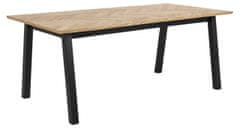 Design Scandinavia Jedálenský stôl Brighton, 180 cm, dub / čierna