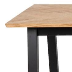 Design Scandinavia Jedálenský stôl Brighton, 220 cm, dub / čierna