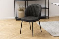 Design Scandinavia Jedálenská stolička Patricia (SET 2 ks), antracitová