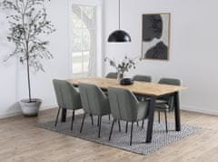 Design Scandinavia Jedálenský stôl Brighton, 220 cm, dub / čierna