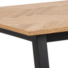 Design Scandinavia Jedálenský stôl Brighton, 180 cm, dub / čierna