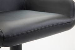 BHM Germany Barová stolička Brag (Súprava 2 ks), syntetická koža, čierna