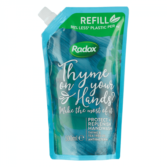 Radox Protect+Replenish antibakteriálne tekuté mydlo náhradná náplň duopack 2x500ml