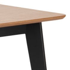 Design Scandinavia Jedálenský stôl Roxby, 120 cm, dub / čierna