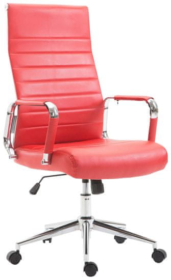 BHM Germany Kancelárska stolička Kolumbus, syntetická koža, červená
