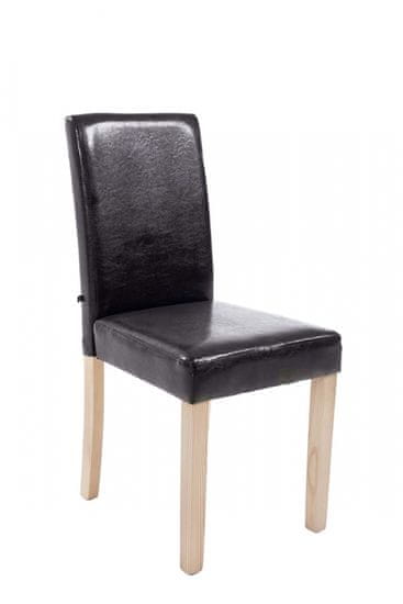 BHM Germany Jedálenská stolička Ina, syntetická koža, hnedá