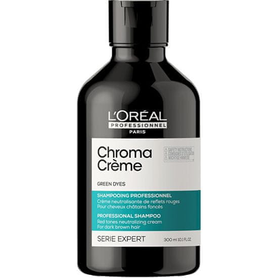Loreal Professionnel Profesionálny zelený šampón neutralizujúci červené tóny Serie Expert Chroma Crème (Green Dyes Shampo