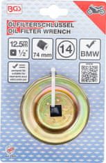 BGS technic Hlavica na povoľovanie olejových filtrov 74 mm, 14hranná, BMW, VW - BGS 1043