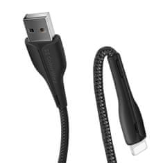 ColorWay Kábel USB Apple Lightning (PVC + LED) 2.4A 1m - black