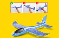 CoolCeny Penové hádzací lietadlo s extra dlhým doletom - Modrá