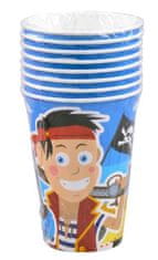 Párty papierové poháriky pirát - Kapitán HOOK - 180 ml - 8ks