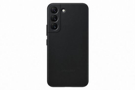 SAMSUNG Galaxy S22 Kožený zadný kryt EF-VS901LBEGWW, čierny - zánovné