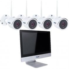 Secutek WiFi kamerový systém SLG-WIFI3604M4FE200 - 4x2Mpix kamera, NVR s 12" displejom