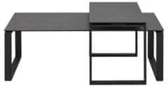 Design Scandinavia Konferenčný stolík Katrine (SADA 2ks), 115 cm, čierna