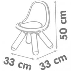 Smoby Záhradná stolička s opierkou do izby biela a hnedá