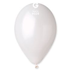 Gemar latexové balóniky - metalické - biele - 100 ks - 26 cm