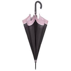 Perletti Dámsky automatický dáždnik COLOR BORDER / ružová obruba, 21695