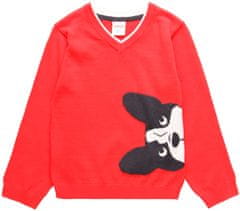 Boboli chlapčenský sveter s buldogom 734341, červená, 104