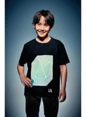 ILLUMINATED APPAREL Detské zábavné iluminačné tričko čierne + laser pero