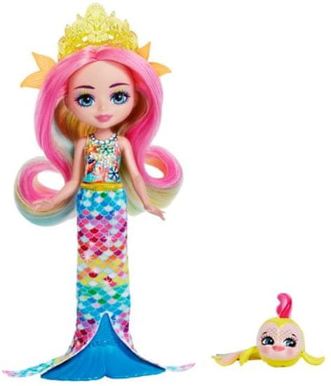 Mattel Enchantimals bábika a zvieratko - Flo a dúhová rybka FNH22