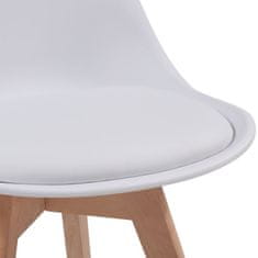 shumee MIADOMODO sada jedálenských stoličiek, biela, 8 kusov