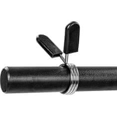 Greatstore MOVIT posilňovacia tyč - 120 cm, čierna, pružinový uzáver