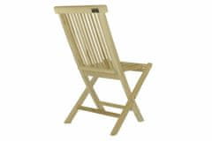 Greatstore Skladacia stolička z teakového dreva DIVERO, 4 kusy