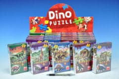 Greatstore Puzzle Dinosauři 23,5x21,5cm 60 dílků + figurka - 6 druhů