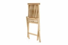Greatstore Skladacia stolička Gardenay z teakového dreva