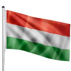 Greatstore FLAGMASTER vlajkový stožiar vr. vlajky Maďarsko, 650 cm