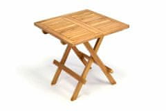 Greatstore Záhradný drevený skladací stolík DIVERO výška 50 cm