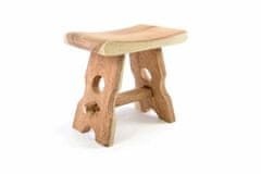 shumee Masívna stolička z mungurového dreva DIVERO - ručná práca