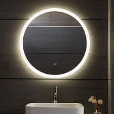 Greatstore AQUAMARIN kúpeľňové LED zrkadlo okrúhle - 70 cm