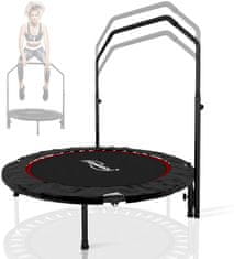 Greatstore Physionics Fitness trampolína 101 cm, do 150 kg, červená