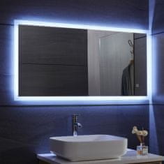 Greatstore AQUAMARIN kúpeľňové zrkadlo s LED osvetlením 35W, 120x60cm