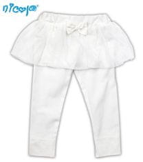 Caretero Legínové nohavoce pre dievčatká, biele 74