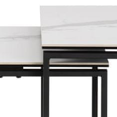 Design Scandinavia Konferenčný stolík Katrine (SADA 3ks), 55 cm, biela