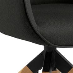 Design Scandinavia Jedálenská stolička Aura, tkanina, šedá