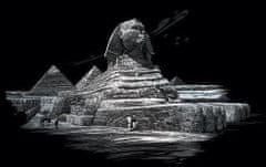 Royal & Langnickel Strieborný škrabací obrázok Sfinga - veľký