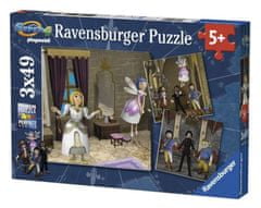 Ravensburger Puzzle Playmobil Kráľovská svadba 3x49 dielikov