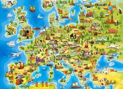 Castorland Puzzle Mapa Európy 100 dielikov