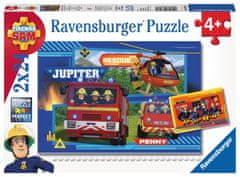 Ravensburger Puzzle Požiarnik Sam: Výjazd 2x24 dielikov