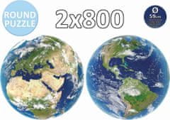 EDUCA Kruhové puzzle Planéta Zem 2x800 dielikov