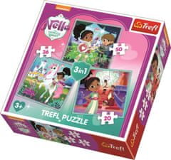 Trefl Puzzle Nella, princezná rytierov a jej svet 3v1 (20,36,50 dielikov)