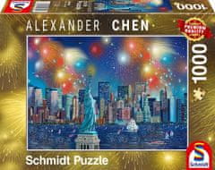 Schmidt Puzzle Socha Slobody s ohňostrojom 1000 dielikov