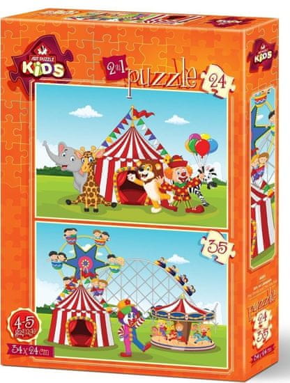 Art puzzle Puzzle Cirkus a lunapark 24+35 dielikov
