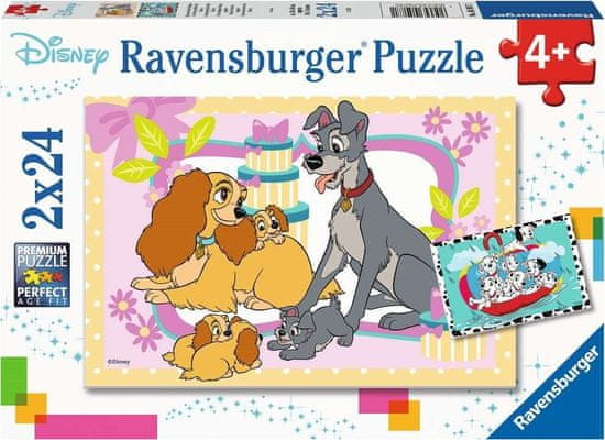Ravensburger Puzzle Disneyho obľúbené šteniatka 2x24 dielikov